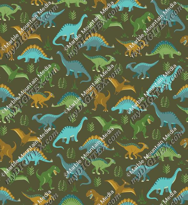 Dinosaur Vegetation Scatter - Brown