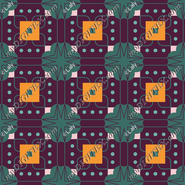 Shapes on a purple background