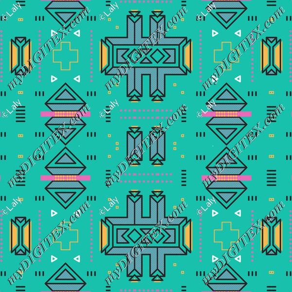 Shapes on a turquoise background