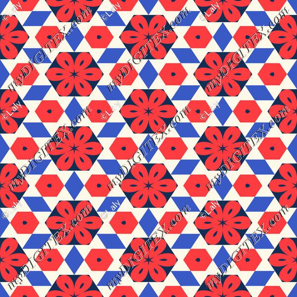 Red flowers pattern