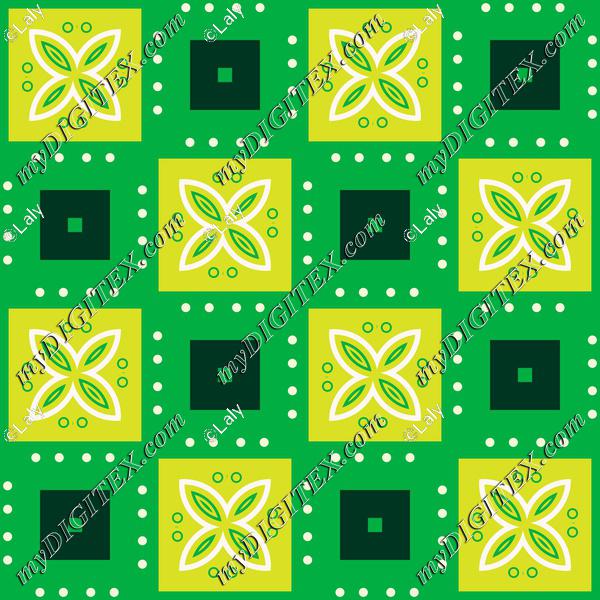 Flowers and dots pattern