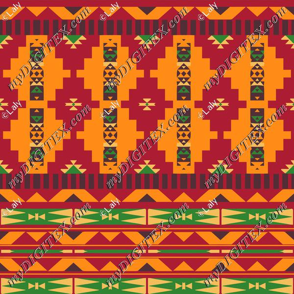 Tribal shapes in retro colors