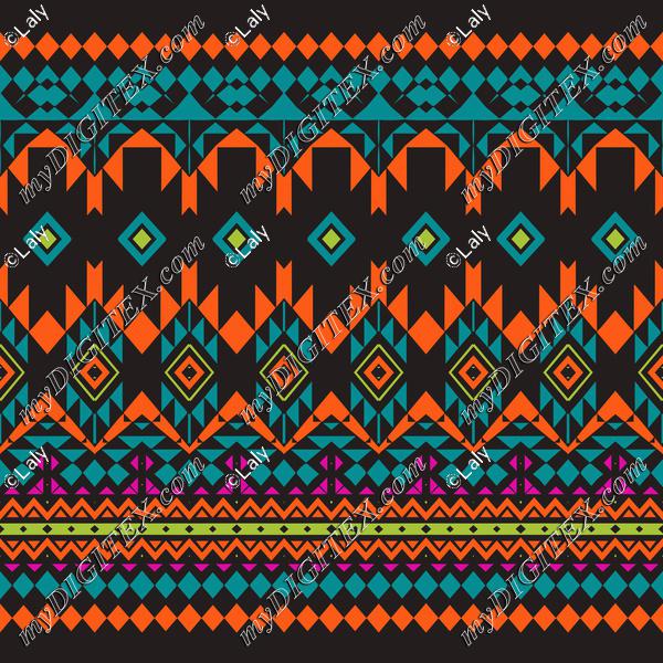Tribal shapes on a black background