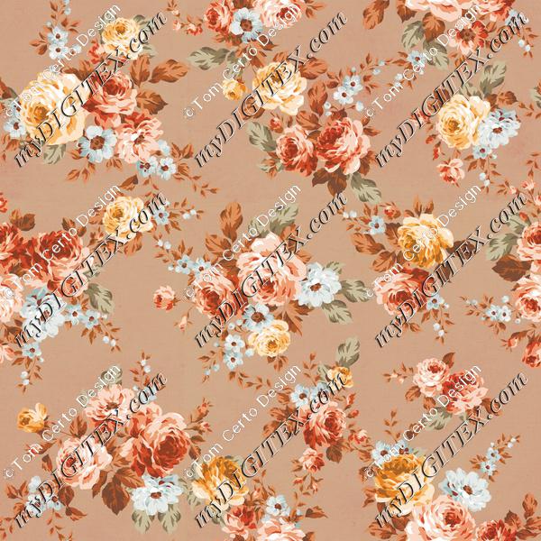 Vintage floral print seamless