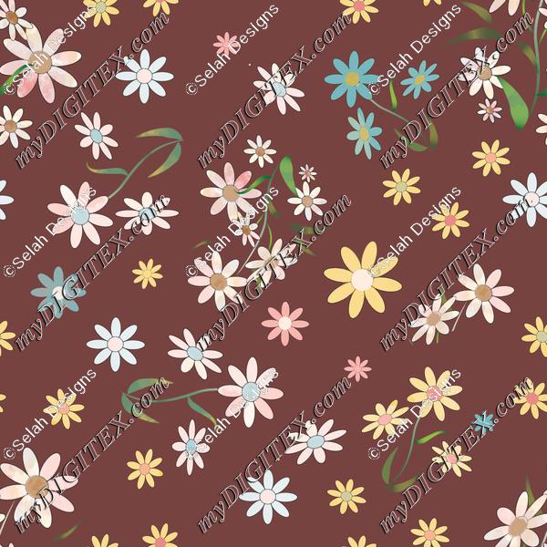 Floral brown