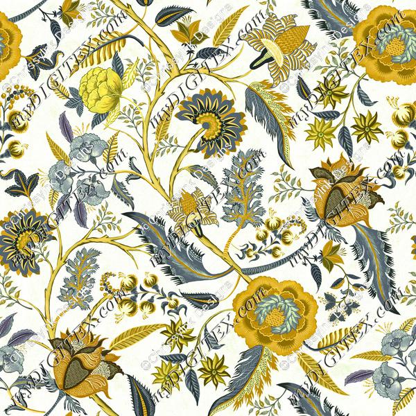 Jacobean Indian Chintz yellows