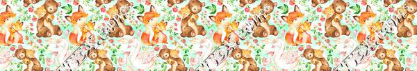 Sketches Woodland Animals Green