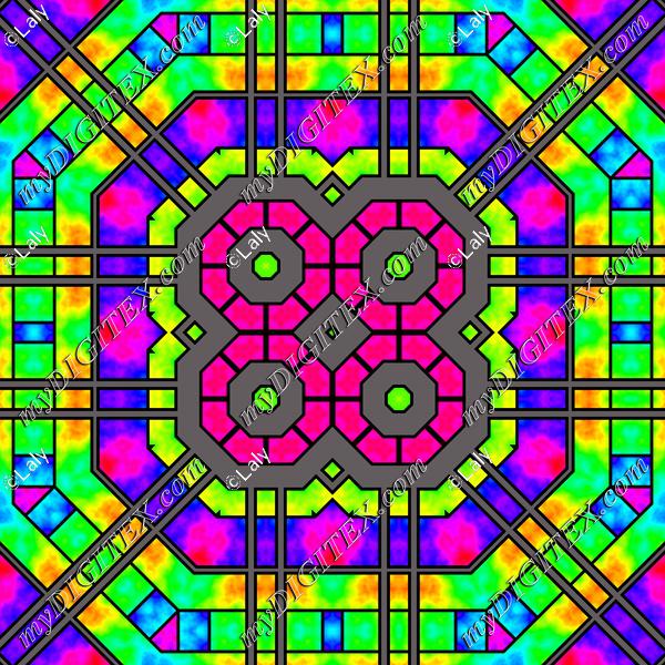 Colorful gradient hexagons