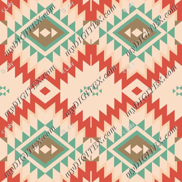 Tribal shapes in retro colors