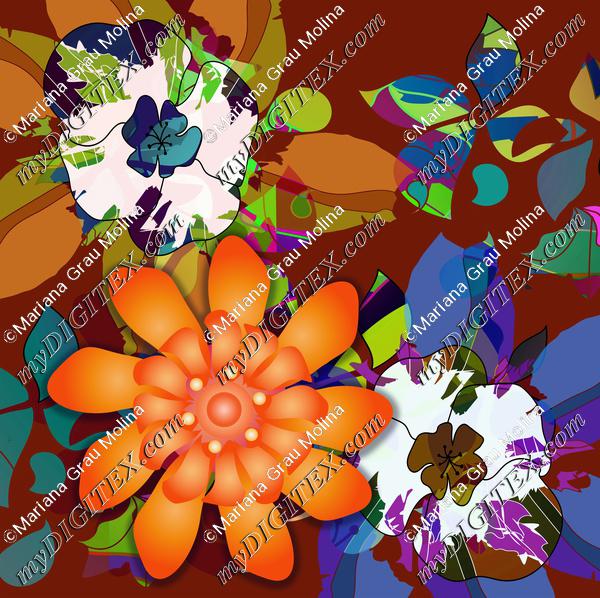 art deco forma pattern floral 2