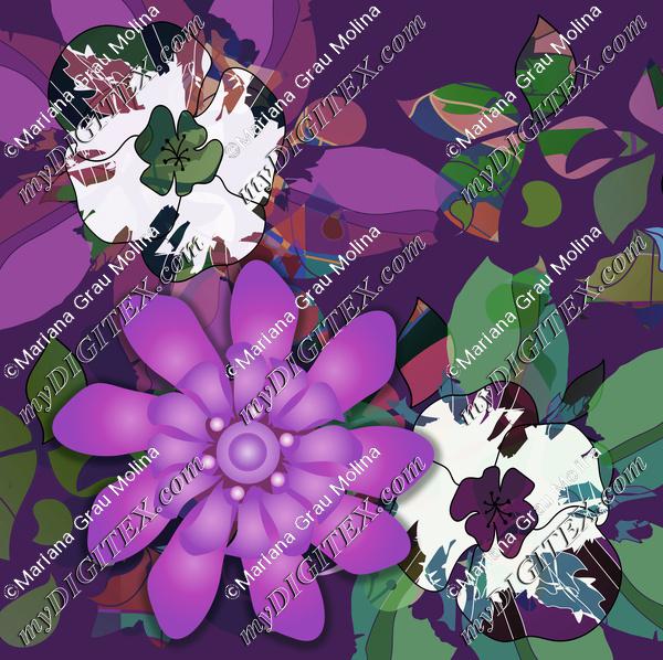 art deco forma pattern floral 3