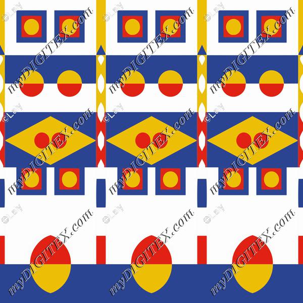 Colorful shapes on a white background