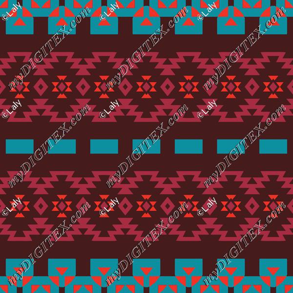 Tribal shapes on a brown background rows
