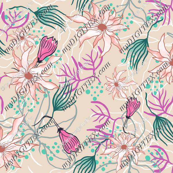 Floral Spring Grey