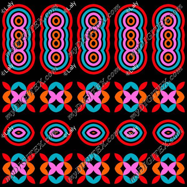 Shapes on a black background
