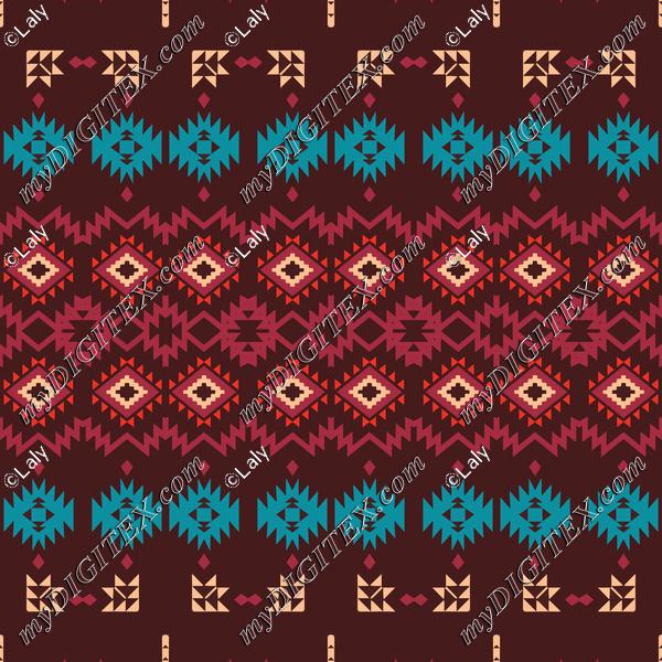 Tribal shapes on a brown background