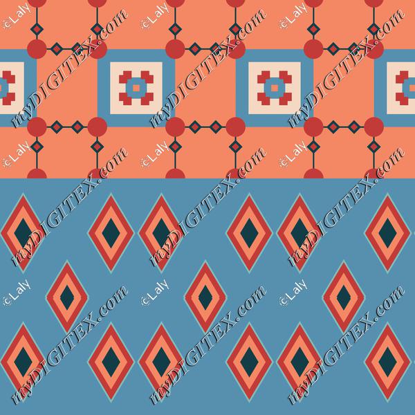 Shapes rows in retro colors