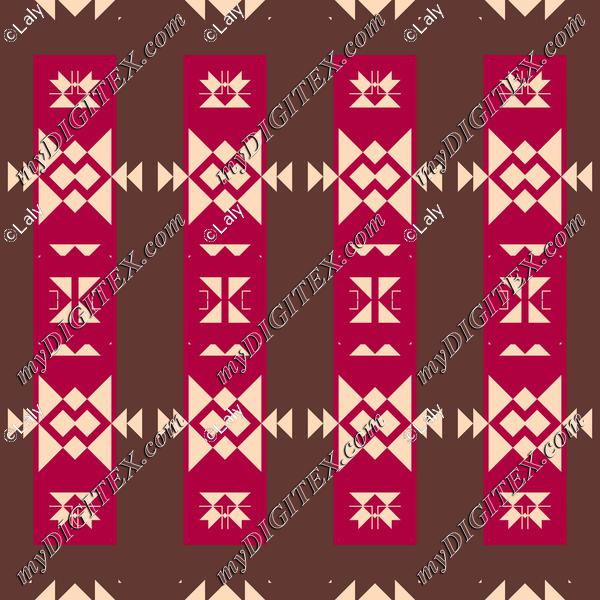 Tribal shapes on a brown background