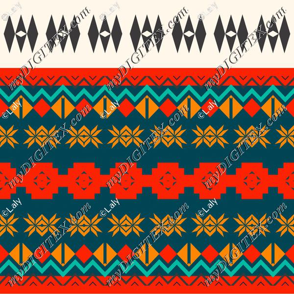 Shapes rows in retro colors