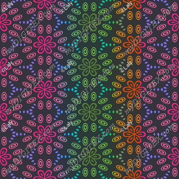 Gradient flowers pattern