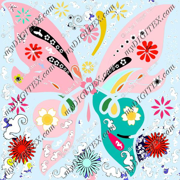 seahorses butterfly