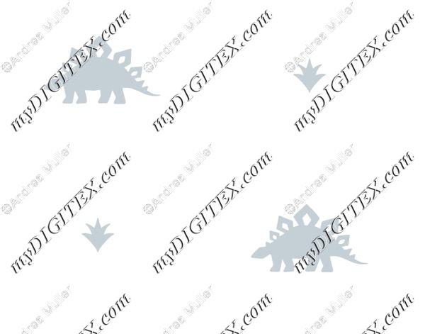Stegosaurus Coordinate - White Silver