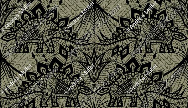 Stegosaurus Lace - Black Gold