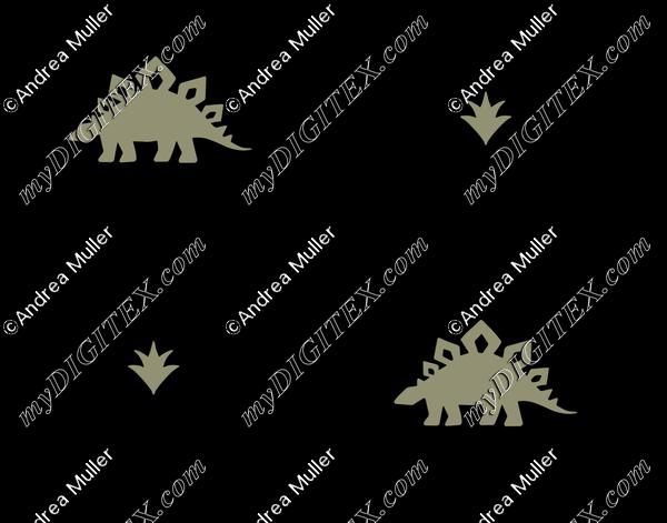Stegosaurus Coordinate - Black Gold