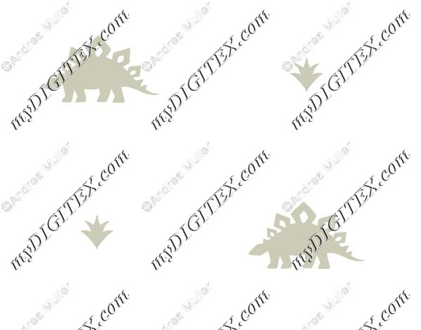 Stegosaurus Coordinate - White Gold