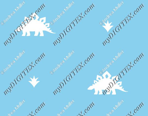 Stegosaurus Coordinate - Blue White