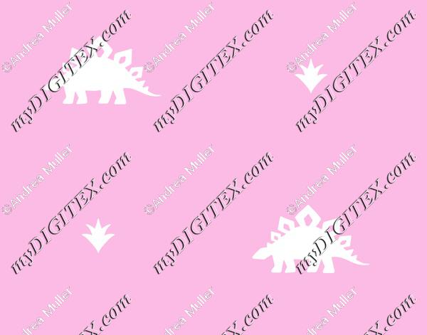 Stegosaurus Coordinate - Pink White