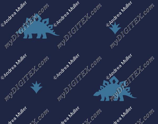 Stegosaurus Coordinate - Navy Blue