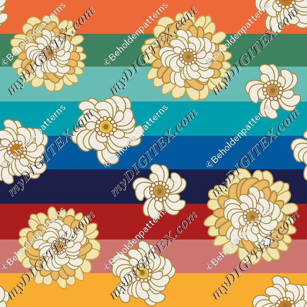 Retro Horisontal Stripe all Daisys kopiera