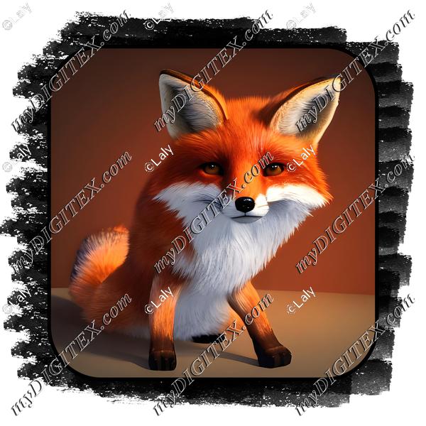 Fox 3d illustration