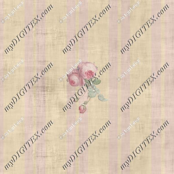Floral Bouquet with Light Pink Stripe Small Rose