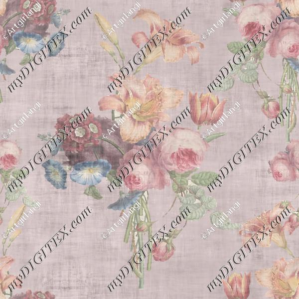 Floral Diamond Pink 3b