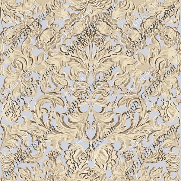 Italian Villa wallpaper-Light blue