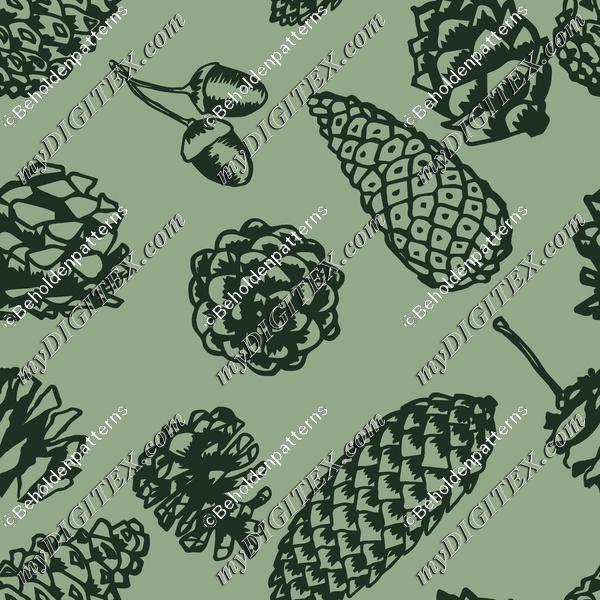 Pincones and Insects-12x12-300-Pinecones-G013