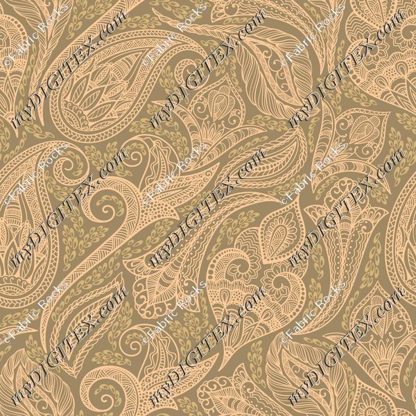 Honey-Baked Terra Cotta Damask