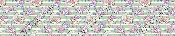 Unicorn Dreams Green Stripe Moon