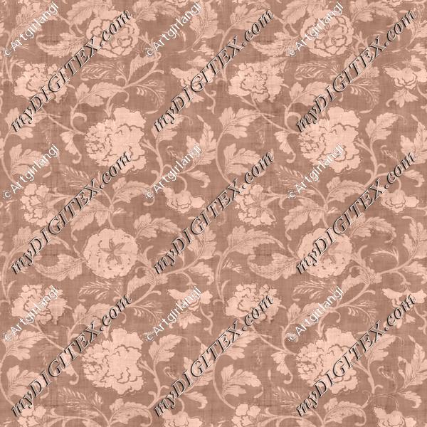 Vine Floral Gray Antique Texture Overlay