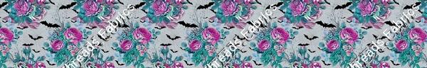 Floral Bats Halloween Grey