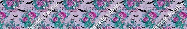 Floral Bats Halloween Purple