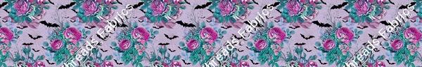 Floral Bats Halloween Purple