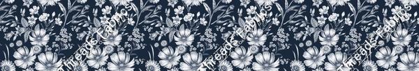 Floral Sketch Blue