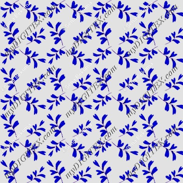 blue flower pattern