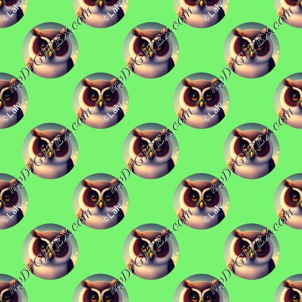 Cute 3D owl pattern