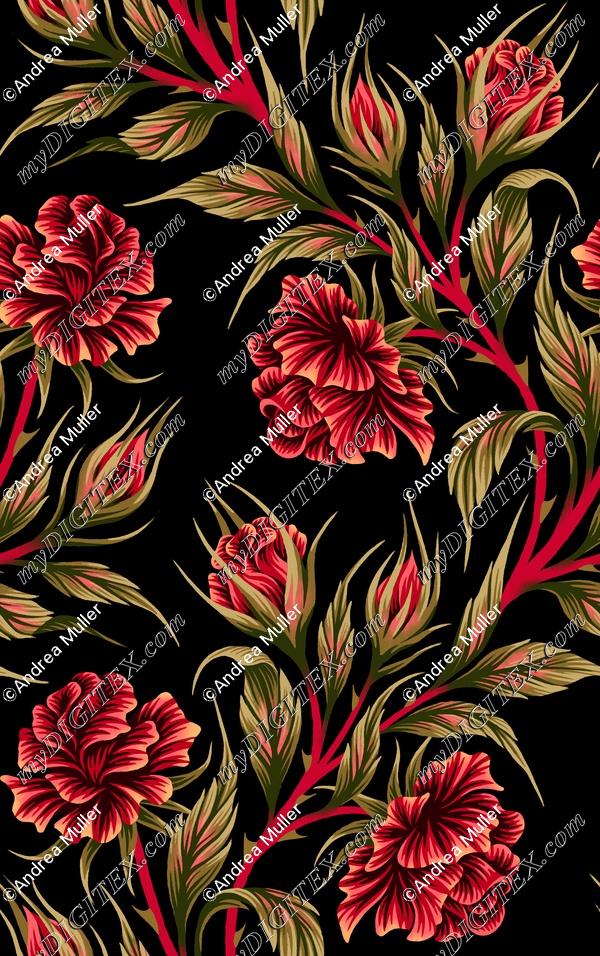 Climbing Roses - Red / Green