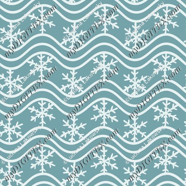 Frosty snowflake field