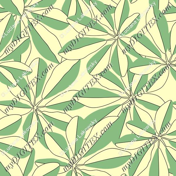 Cute minimalist tropical leaves pattern